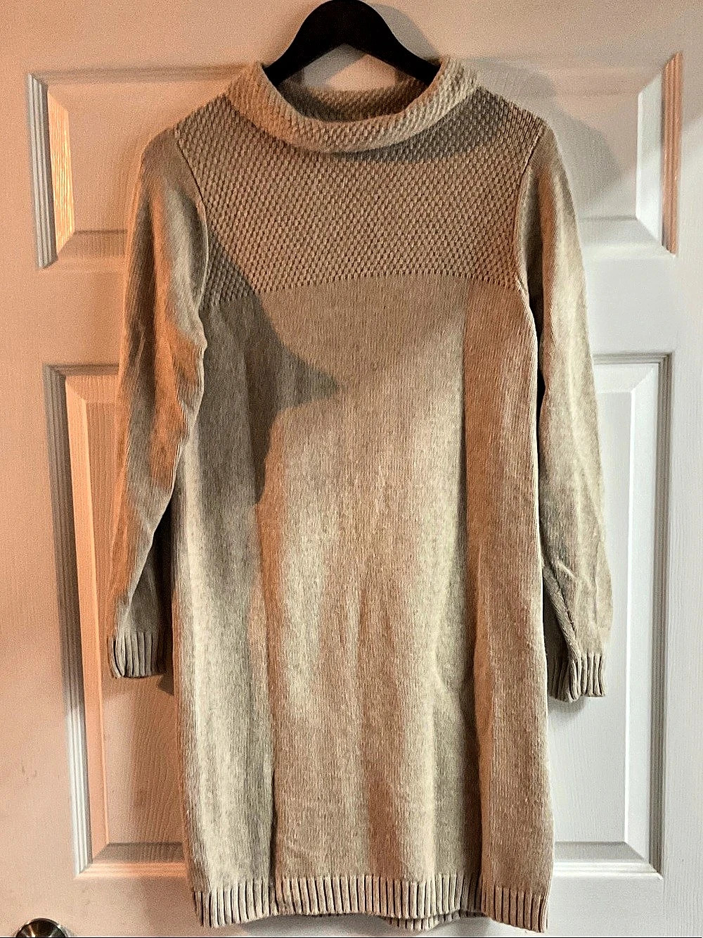 Boden Midi Sweater Dress in Brown & Beige Size Medium